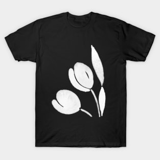 Tulips White - Full Size Image T-Shirt